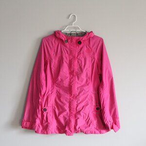 The North Face Women's Pink L Hyvent Outdoor Windbreaker‎ Hooded Full Zip Jacket